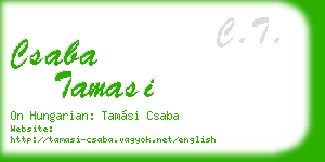 csaba tamasi business card